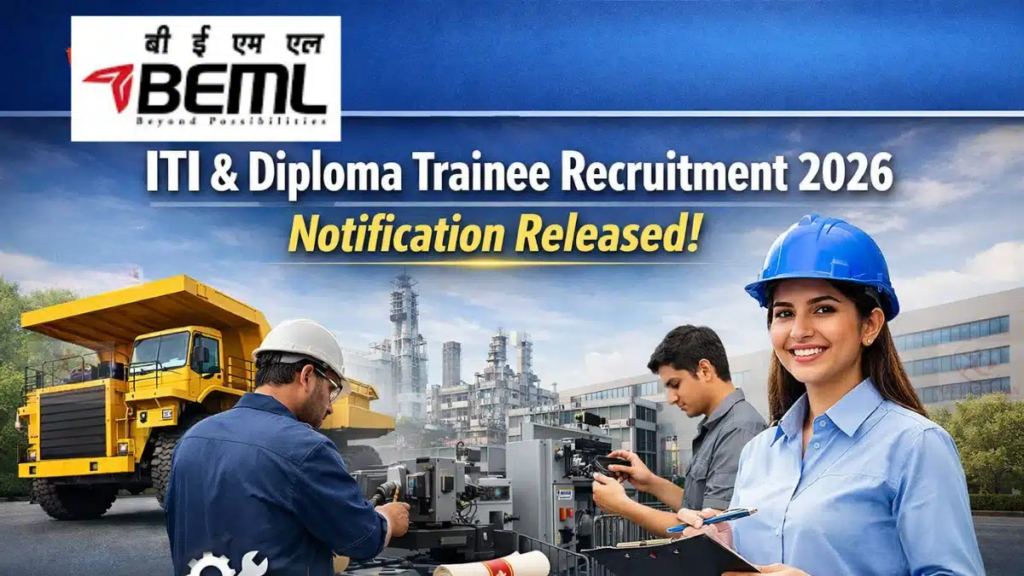 BEML ITI and Diploma Trainee Recruitment 2026