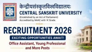 Central Sanskrit University Recruitment 2026
