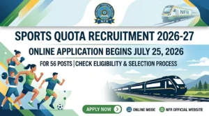 NFR Sports Quota Recruitment 2026