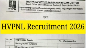 HVPNL Apprentice Recruitment 2026
